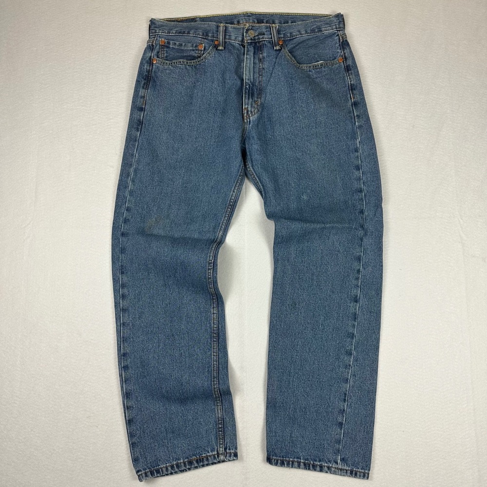 Levis 505 Regular Fit Jeans Mens 34x30 Blue Denim Straight Leg Pants